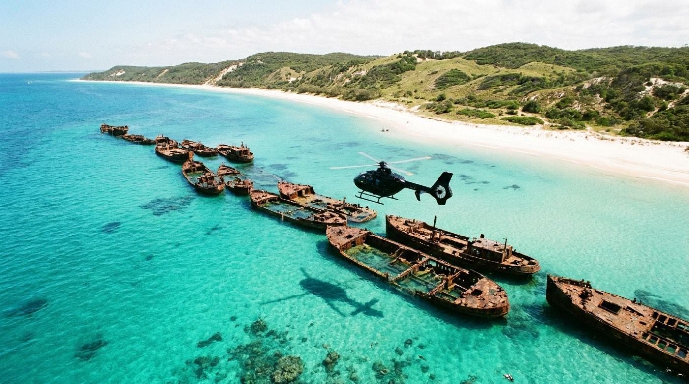 Tangalooma Day Trip: Moreton Bay's sand and wrecks, twenty minutes out instead of half a day getting there.